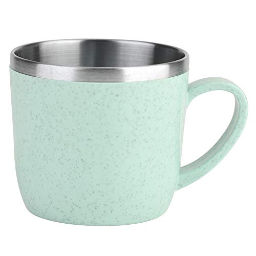 Stainless Steel Wheat Straw Cup Thermal Flasks Insulation Water Coffee Juice Milk Mug Stainless Steel Color Insulated Coffee Cup Camping Wheat Straw Cup Wheat Cup(03)