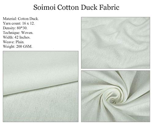 Soimoi Green Cotton Canvas Fabric Candies,Gift Box & Bell Christmas Decor Fabric Printed Yard 42 Inch Wide