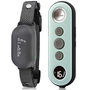 lu&ba dog shock collar, rechargeable dog training collar with remote 3000ft waterproof e collar with 3 safe mode beep vibration and 16 shock level for 10-110lb small medium large dogs