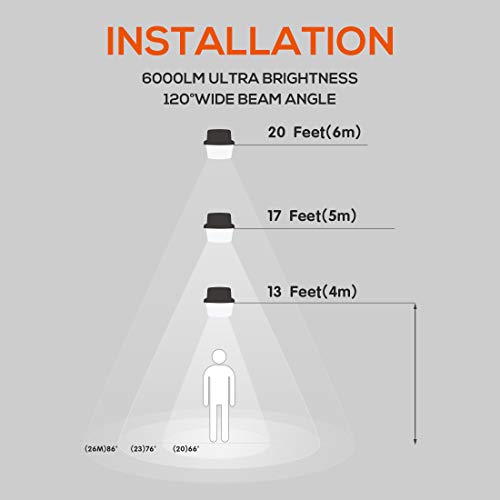 JJC LED Barn Light, Dusk to Dawn Area Light 50W 6000LM LED Barn Lights with Photocell 5000K Daylight Security Flood Light IP65 Waterproof for Yard, Street, Outdoor Use…