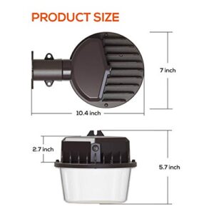 JJC LED Barn Light, Dusk to Dawn Area Light 50W 6000LM LED Barn Lights with Photocell 5000K Daylight Security Flood Light IP65 Waterproof for Yard, Street, Outdoor Use…