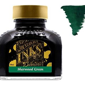 Diamine - 80ml Fountain Pen Primary Colour Ink Set - Oxblood & Majestic Blue & Sherwood Green