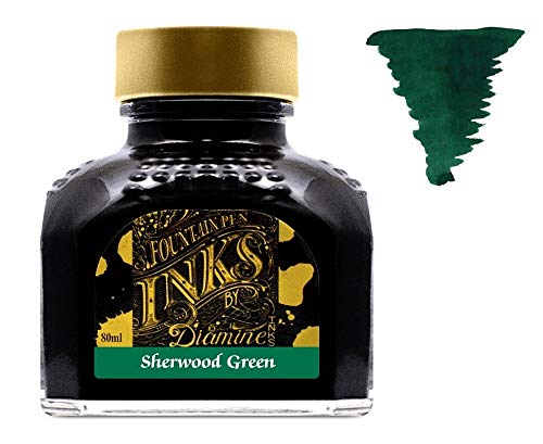 Diamine - 80ml Fountain Pen Primary Colour Ink Set - Oxblood & Majestic Blue & Sherwood Green