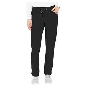 med couture peaches women's yoga waist pant, black, large