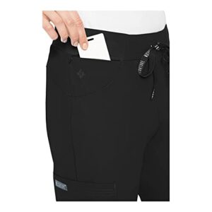Med Couture Peaches Women's Yoga Waist Pant, Black, Large