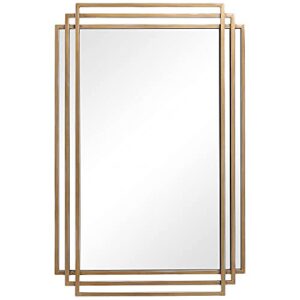 uttermost amherst brushed gold 23 3/4" x 36 1/2" wall mirror