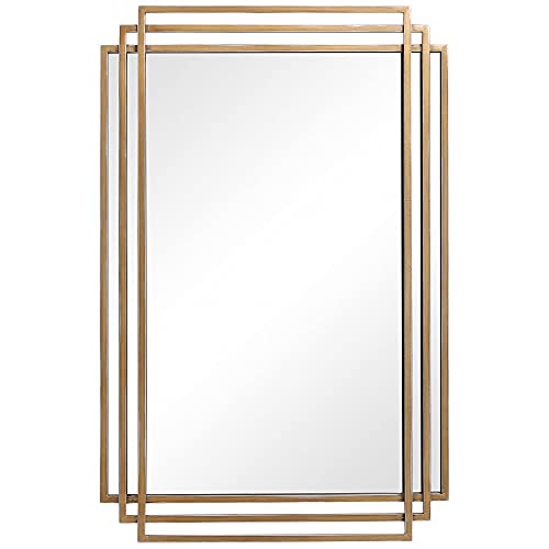 Uttermost Amherst Brushed Gold 23 3/4" x 36 1/2" Wall Mirror