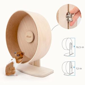 Niteangel Wooden Hamster Exercise Wheel: - Silent Hamster Running Wheel for Hamsters Gerbil Mice and Other Similar-Sized Small Pets (S)