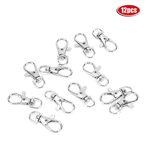 Pssopp 12Pcs Pet Birds Cage Metal Hook Clip Iron Anti-Escape Pet Bird Cage Door Buckle Lock Claw Trigger Snap Hook