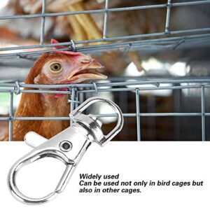 Pssopp 12Pcs Pet Birds Cage Metal Hook Clip Iron Anti-Escape Pet Bird Cage Door Buckle Lock Claw Trigger Snap Hook