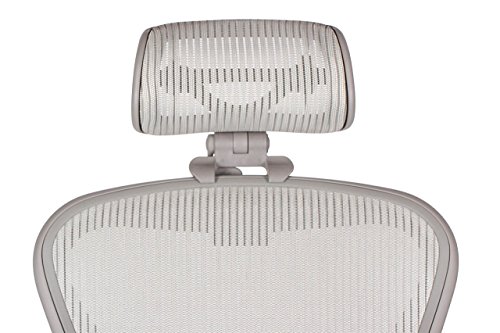 The Original H3 Zinc Headrest for Herman Miller Aeron Chair Plus Casters | Colors and Mesh Match Classic Aeron Chair 2016 and Earlier Models | Aeron Chair Not Included