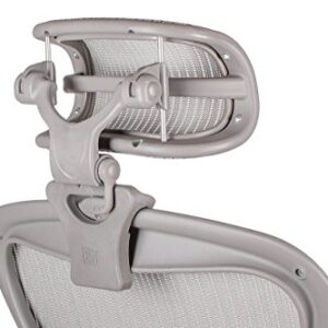 The Original H3 Zinc Headrest for Herman Miller Aeron Chair Plus Casters | Colors and Mesh Match Classic Aeron Chair 2016 and Earlier Models | Aeron Chair Not Included