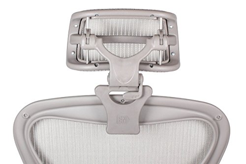 The Original H3 Zinc Headrest for Herman Miller Aeron Chair Plus Casters | Colors and Mesh Match Classic Aeron Chair 2016 and Earlier Models | Aeron Chair Not Included