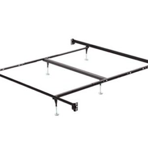 W. Silver F70002 Bolt-On Bed Frame with Headboard and Footboard Bolt On Brackets Heavy Duty Support Fits Queen/King