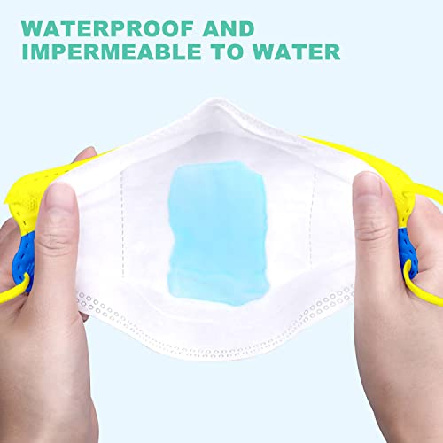 LUCIFER Multicolor Disposable Face Masks, Individual Packs, 50Pcs 4 Layers Facial Safety Masks with Adjustable Elastic Ear Loop Disposable Respirator Safety Mouth Masks Dust Air Pollution Protection