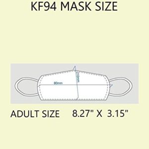 (Pack of 20) Korea Black Disposable KF94_ Face Mask, Unisex, 4-Layer Filters Breathable Comfortable, Adjustable Strap, Nose Mouth Covering Dust Mask Made in Korea.