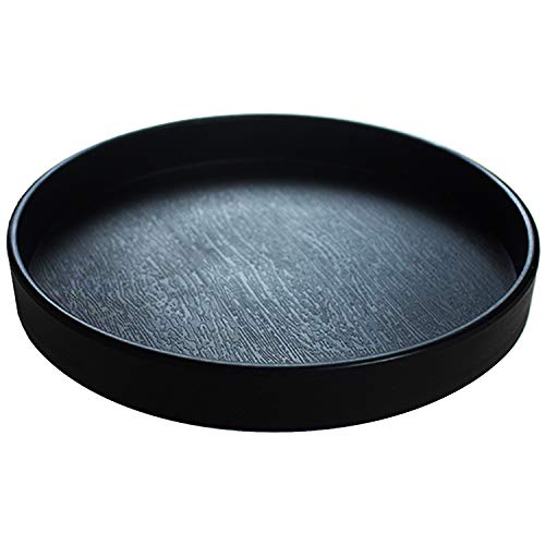 Fuongee Reptile Water Food Dish Bowl Turtle Feeder Tortoise Feeding Dish Container (M, Black)