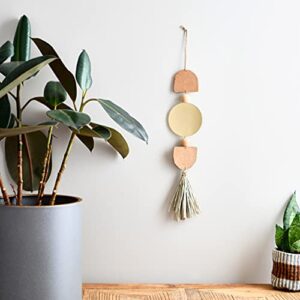 Main + Mesa Terracotta and Metal Wall Hanging