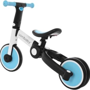 Micozy 5 in 1 Kids Tricycles for 1-3 Years Old Kids Trike 3 Wheel Toddler Bike Boys Girls Trikes for Toddler Tricycles Baby Bike Trike 3 Wheel Convert 2 Wheel Toddler Bike with Pushers,Blue