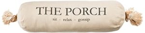 mud pie the porch bolster pillow, 1 count (pack of 1)