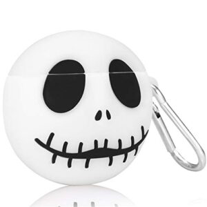 Besoar Luminous Skull for Airpod 1/2 Case, Cartoon Cute Fashion Cool Silicone Design Character Cover for Airpods, Unique Stylish Kawaii Funny Fun Protective Shell Girls Women Girly Cases Air Pods 2&1