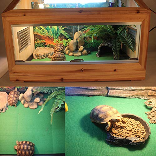 Hamiledyi Reptile Carpet Mat Green Terrarium Liner Bedding Reptile Substrate Gallon Supplies for Bearded Dragon Lizard Tortoise Leopard Gecko Snake 39’’ x 20’’