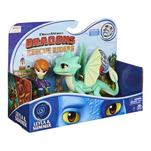 Dreamworks Dragons Rescue Riders, Summer and Leyla, Dragon and Viking Figures with Sounds and Phrases