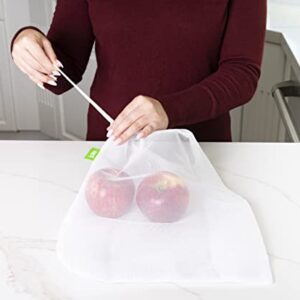 Joie Reusable Produce Bags 5pc Set, Sustainable, Nylon, Mesh, Machine Washable, Eco-Friendly