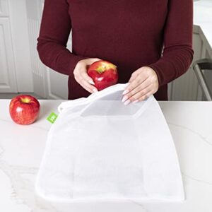 Joie Reusable Produce Bags 5pc Set, Sustainable, Nylon, Mesh, Machine Washable, Eco-Friendly