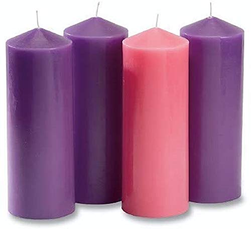 Advent Candle Set of 4 – Pillar Advent Candles - Made In the USA- Christmas Advent Candles for Advent Rings Advent Wreaths, Ring and Wreath Candle Holders - Church & Home Decoration -Velas de Adviento