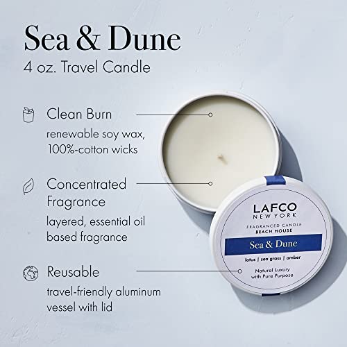 LAFCO New York Travel Candle, Sea & Dune - 4 oz - 20-Hour Burn Time - Made in The USA