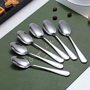 Coffee Spoons, Kyraton 5.5" Espresso Spoons Tea Spoons, Stainless Steel Small Mini Spoons, Tiny Spoon Set For Parties, Wedding Pack of 12