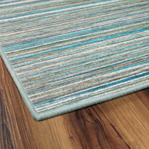 Brumlow MILLS Darcy Contemporary Print Washable Indoor or Outdoor Area Rug for Living Room, Bedroom, Dining, Kitchen or Entryway Mat, 30" x 46", Teal