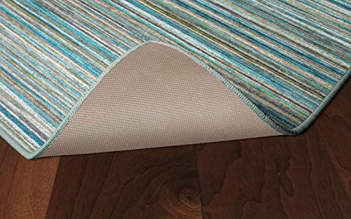 Brumlow MILLS Darcy Contemporary Print Washable Indoor or Outdoor Area Rug for Living Room, Bedroom, Dining, Kitchen or Entryway Mat, 30" x 46", Teal