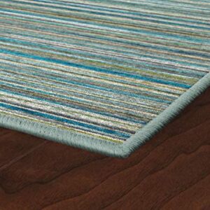 Brumlow MILLS Darcy Contemporary Print Washable Indoor or Outdoor Area Rug for Living Room, Bedroom, Dining, Kitchen or Entryway Mat, 30" x 46", Teal