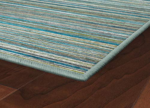 Brumlow MILLS Darcy Contemporary Print Washable Indoor or Outdoor Area Rug for Living Room, Bedroom, Dining, Kitchen or Entryway Mat, 30" x 46", Teal