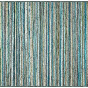 Brumlow MILLS Darcy Contemporary Print Washable Indoor or Outdoor Area Rug for Living Room, Bedroom, Dining, Kitchen or Entryway Mat, 30" x 46", Teal