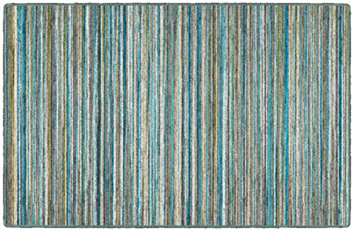 Brumlow MILLS Darcy Contemporary Print Washable Indoor or Outdoor Area Rug for Living Room, Bedroom, Dining, Kitchen or Entryway Mat, 30" x 46", Teal