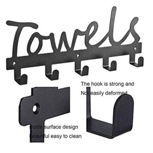 Eywlwaar Metal Towel Racks Towel Holder Sandblasted Wall Mount Rustproof and Waterproof for Kitchen Storage Organizer Rack, Bathroom Towels, Robes, Clothing (Style-Towels-2)