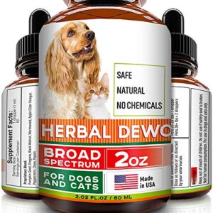 herbal cleanse fot cats and dogs - homeopathics parasites and toxins for dogs and cats - all breeds and size - puppy & kitten - 2oz