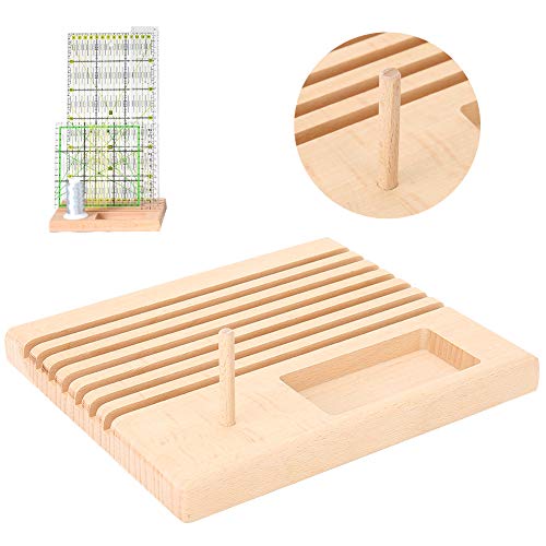 Wooden Quilting Ruler Rack DIY Spool Holder Rack Storage Organizer Sewing Tool for Knitting and Crafts DIY Sewing