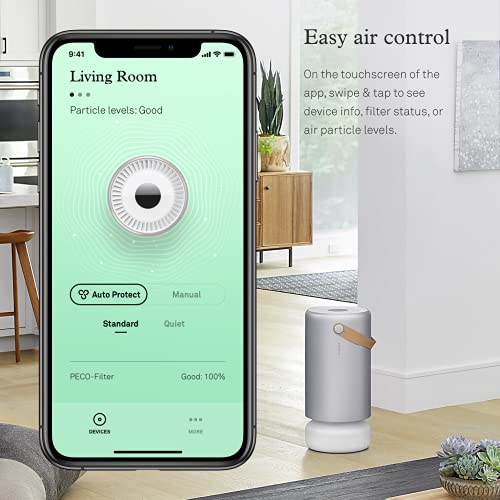 Molekule Air Pro Air Purifier for Large Rooms up to 1000sq. ft. with PECO Technology, Compatible with Alexa, Eliminates Smoke, Mold, Bacteria & Other Pollutants for Clean Air – Silver