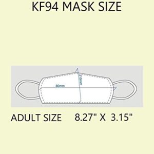 (Pack of 10) Korea Black Disposable KF94_ Face Masks, Unisex, 4-Layer Filters Breathable Comfortable, Adjustable Strap, Nose Mouth Covering Dust Mask Made in Korea.