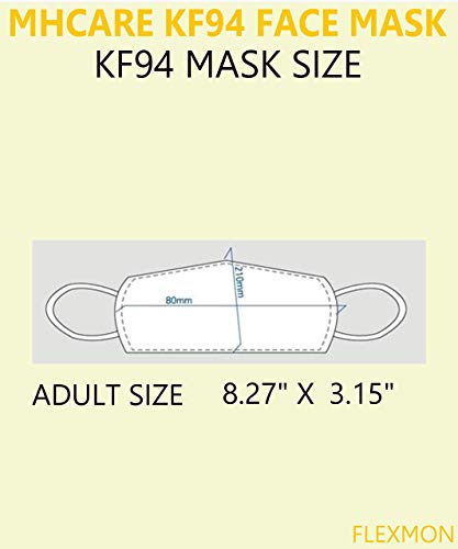 (Pack of 10) Korea Black Disposable KF94_ Face Masks, Unisex, 4-Layer Filters Breathable Comfortable, Adjustable Strap, Nose Mouth Covering Dust Mask Made in Korea.