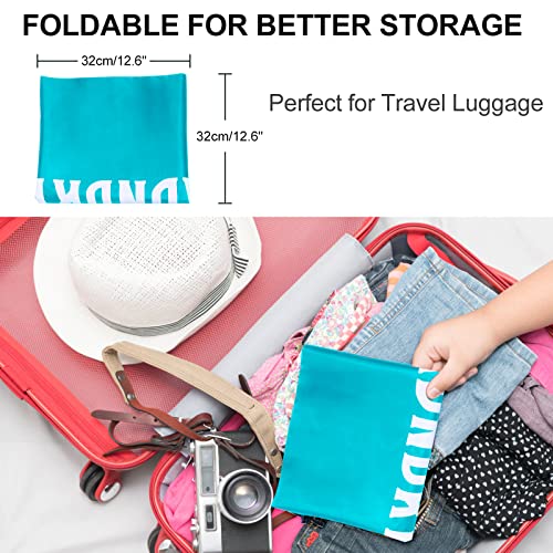 Fiodrmy 2 Pack XL Travel Laundry Bag, Machine Washable Dirty Clothes Organizer, Large Enough to Hold 4 Loads of Laundry, Easy Fit a Laundry Hamper or Basket (Pink+Blue, 24" x 36")