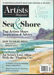 artists magazine, sea & shore * paint 1 scene 4 way may, 2019 vol.36 no.04