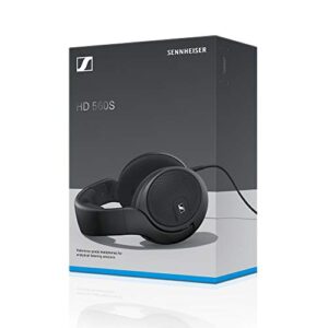 Sennheiser HD 560 S Over-The-Ear Audiophile Headphones - Neutral Frequency Response, E.A.R. Technology for Wide Sound Field, Open-Back Earcups, Detachable Cable, (Black) (HD 560S)