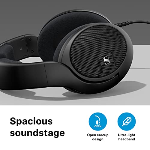 Sennheiser HD 560 S Over-The-Ear Audiophile Headphones - Neutral Frequency Response, E.A.R. Technology for Wide Sound Field, Open-Back Earcups, Detachable Cable, (Black) (HD 560S)