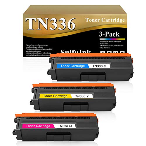 Compatible TN336 TN-336 Toner Cartridge (C/M/Y, 3-Pack) Replacement for Brother HL-L8350CDWT L9200CDW MFC-L8600CDW L8650CDW DCP-9270CDN L8450CDW L8400CDN Laser Printer.