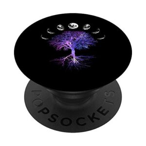 phases of the moon tree of life chakra spiritual healing popsockets popgrip: swappable grip for phones & tablets